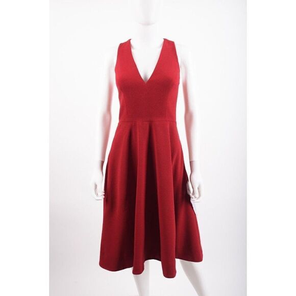 Dress The Population Womans Catalina Dress Size S Garnet Red Fit & Flare NWT - Picture 1 of 6